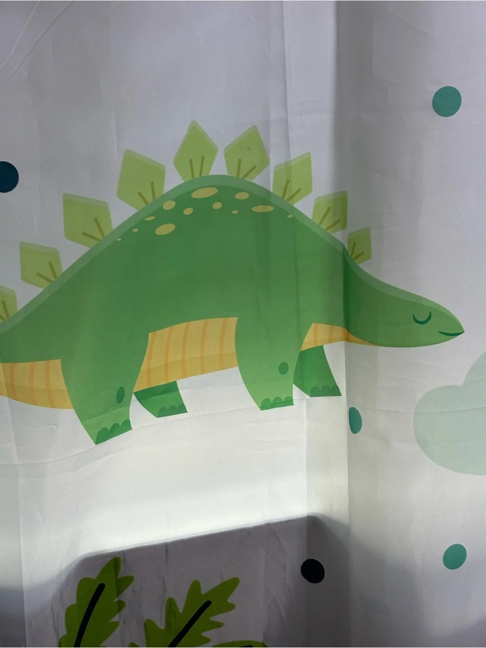 Colorful Dinosaur Kids Shower Curtain 70” x 70” | Waterproof | Bathroom Decor